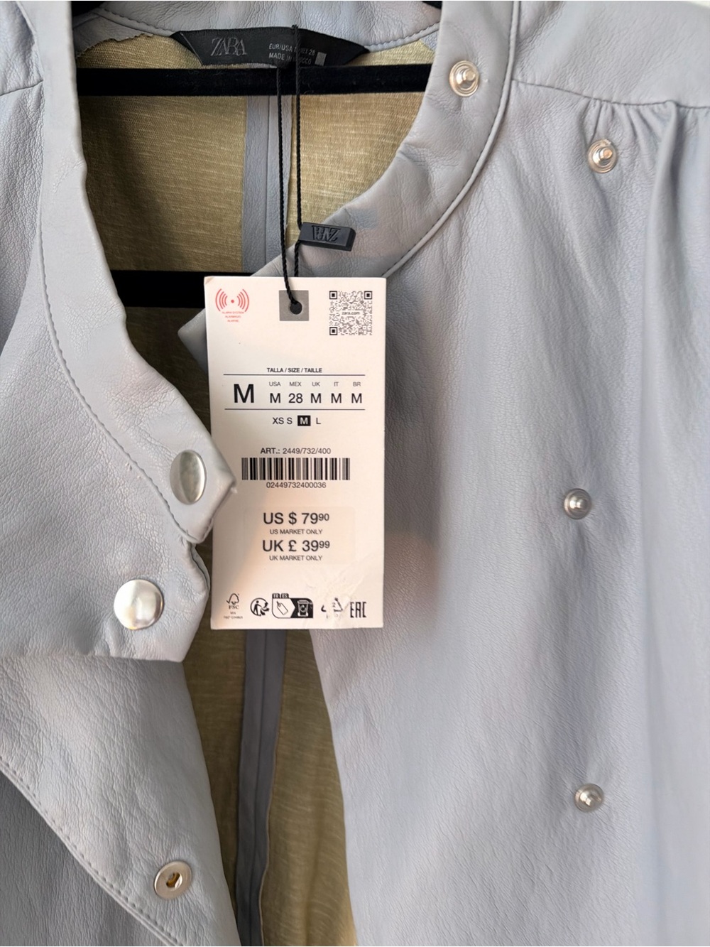 Light Gray Women's Long Snap-Front Coat/dress - Picture 2 of 4